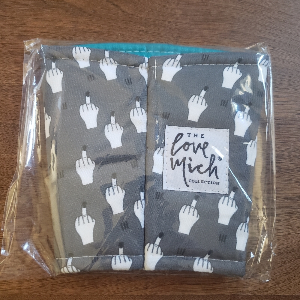 Brand new regular size Love Mich coffee cozy